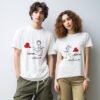 Personalised Couple T-Shirts for Pre-Wedding Photo Shoots and Anniversary Gifts
