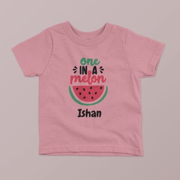 One in a Melon" Kids Custom Name T-Shirt – Personalized Cotton Tees for Children - Image 5