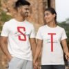 Personalised Couple T-Shirts for Pre-Wedding Photo Shoots and Anniversary Gifts