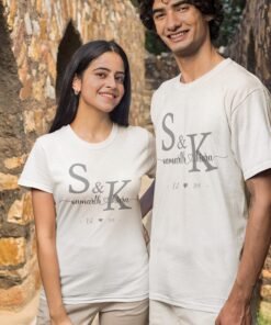 Best Personalised Couple T-Shirts for Pre-Wedding Photo Shoots and Anniversary Gifts
