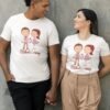 Personalised Couple T-Shirts for Pre-Wedding Photo Shoots and Anniversary Gifts