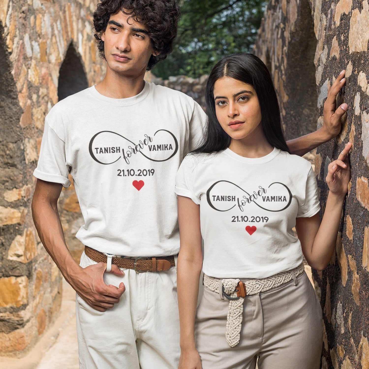 Top Personalized Couple T Shirts for Pre Wedding Photoshoots