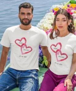 Best Personalised Couple T-Shirts for Pre-Wedding Photo Shoots and Anniversary Gifts