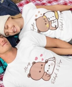 Personalised Couple T-Shirts for Pre-Wedding Photo Shoots and Anniversary Gifts