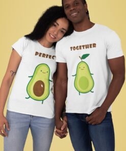 Perfect Together" Couple T-Shirts for Pre-Wedding Photo Shoots and Anniversary Gifts