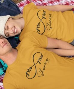Mr & Mrs T-Shirts for Pre-Wedding Photo Shoots and Anniversary Gifts