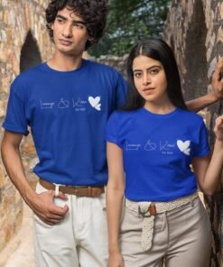 Best Personalised Couple T-Shirts for Pre-Wedding Photo Shoots and Anniversary Gifts