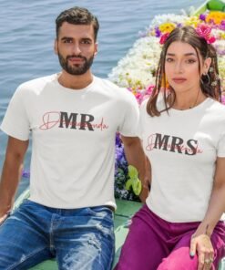 Personalised Couple T-Shirts for Pre-Wedding Photo Shoots and Anniversary Gifts