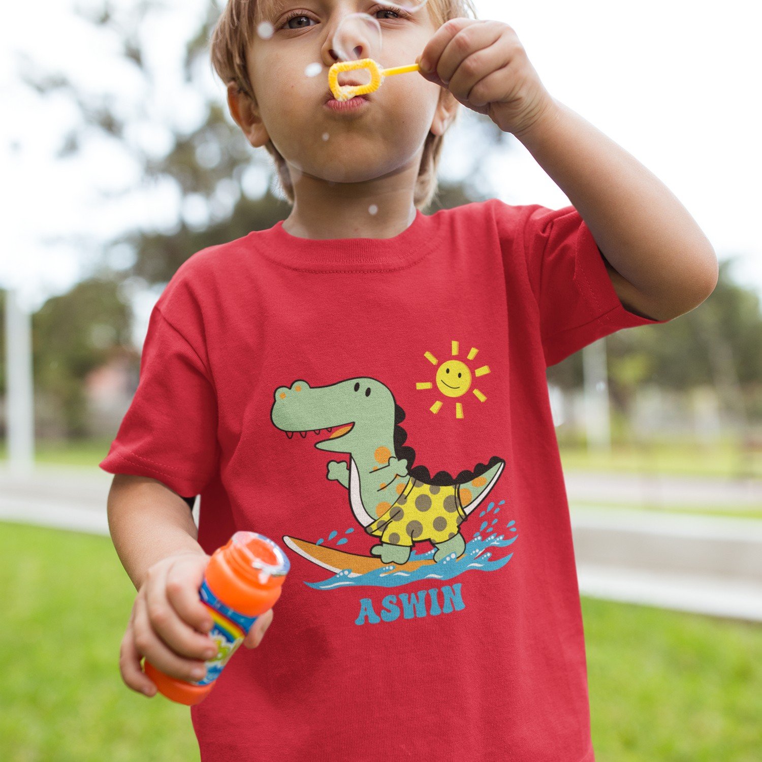 Custom Dinosaur Theme Birthday T-Shirts for Kids | Personalized Kids' Party Shirts