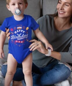 Happy Birthday Daddy Onesie – Personalized Baby Outfit with Custom Name | Cute Gift for New Dads & First Birthday as a Father