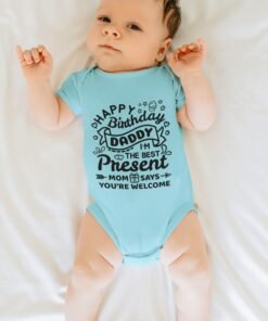 Happy Birthday Daddy Rompers for Newborns – Personalized Baby Apparel