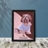 Custom pet photo wall frame with personalized dog portrait, decorative frame for home wall decor