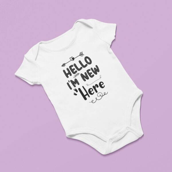Hello I'm New Here Adorable Newborn Rompers & T-Shirts - Image 2