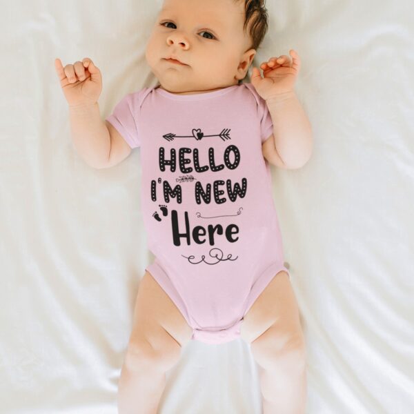 Hello I'm New Here Adorable Newborn Rompers & T-Shirts - Image 3