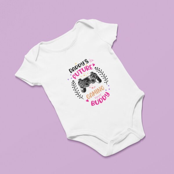 Daddy's Future Gaming Buddy Adorable Newborn Rompers & T-Shirts - Image 2