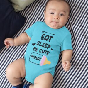 Eat Sleep Be Cute Repeat Adorable Newborn Rompers & T-Shirts