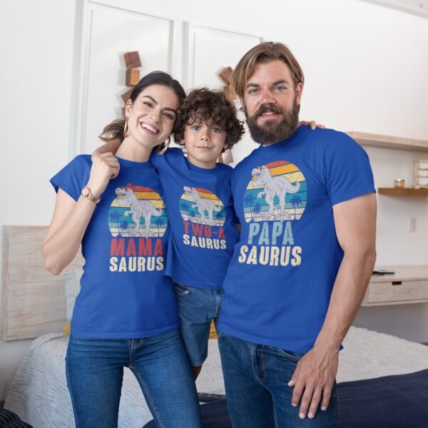 Personalized Dinosaur Theme Family T-Shirts – Matching Outfits for Family Bonding & Group Photos - Image 3