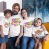 ersonalized family matching t-shirts perfect for vacations or family gatherings, available with delivery across India in 3-4 working days