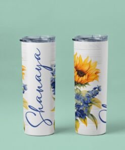 Custom Name Stainless Steel Tumbler Bottle – Personalized Premium Skinny Tumbler | Customizable Drinkware