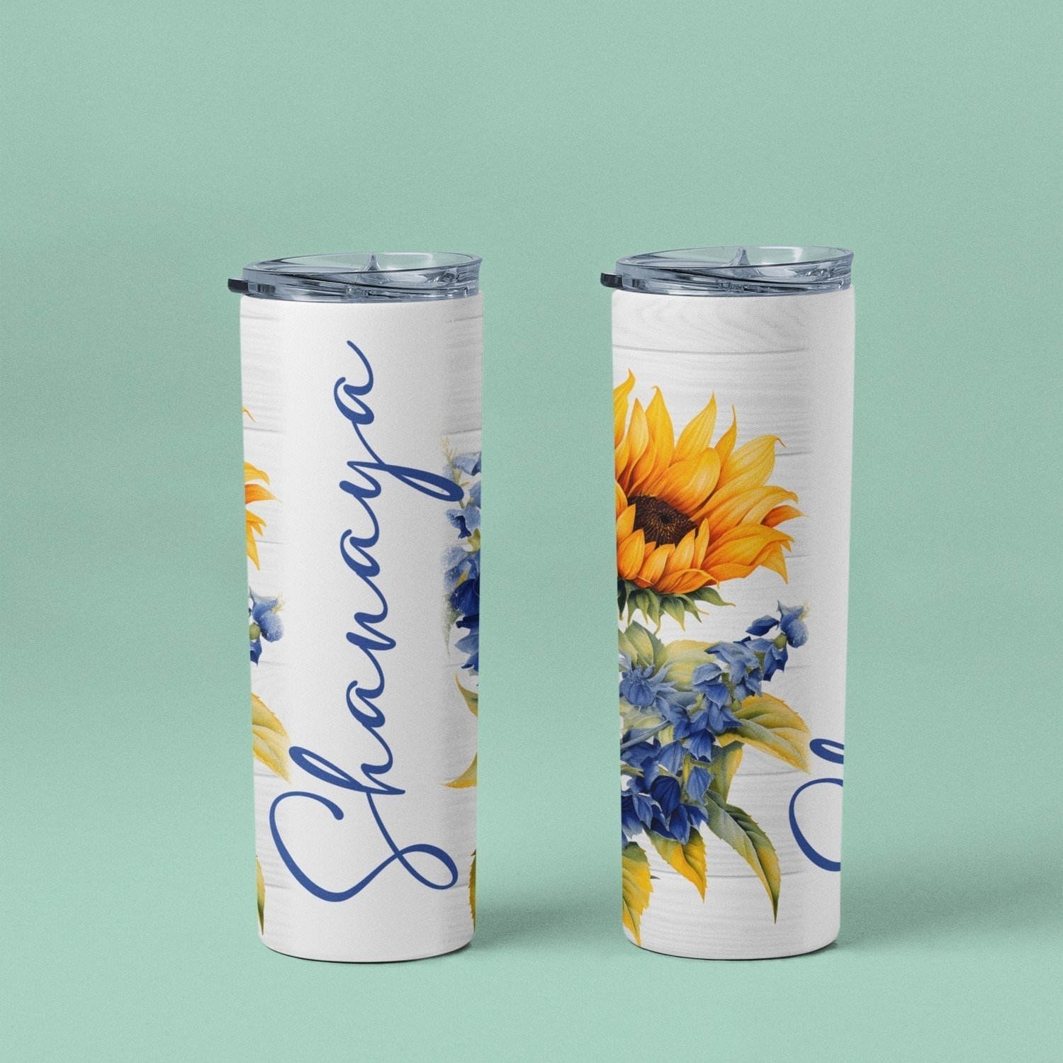 Custom Name Stainless Steel Tumbler Bottle – Personalized Premium Skinny Tumbler | Customizable Drinkware