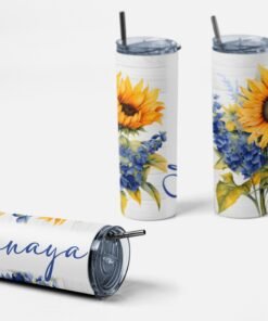 Alternative view of Custom Name Stainless Steel Tumbler Bottle – Personalized Premium Skinny Tumbler | Customizable Drinkware