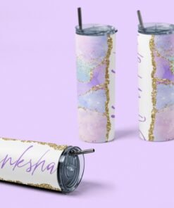 Alternative view of Custom Name Stainless Steel Skinny Tumbler Bottle - Unique Gifts for Her