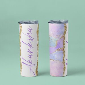 Personalized Custom Name Stainless Steel Tumbler Bottle - Unique Gifts for Her
