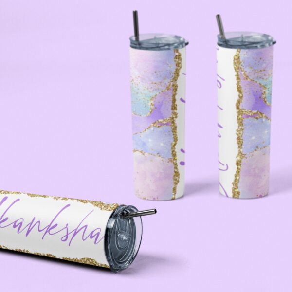 Personalized Custom Name Stainless Steel Tumbler Bottle - Unique Gifts for Her - Image 2