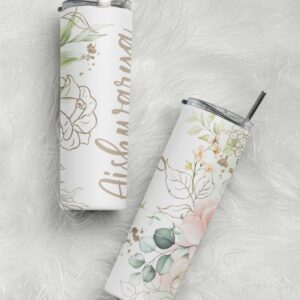 Personalized Custom Name Stainless Steel Tumbler Bottle - Unique Gifts for Her