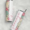 Personalized Custom Name Stainless Steel Tumbler Bottle – Customizable drinkware with pastel color design, keeps drinks hot for 12 hours and cold for 24 hours. Perfect gift for her, combining style, durability, and functionality.