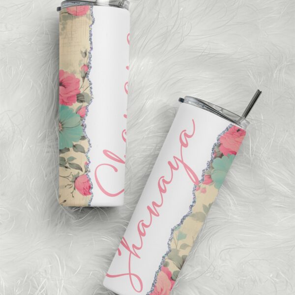 Personalized Custom Name Stainless Steel Tumbler Bottle – Customizable drinkware with pastel color design, keeps drinks hot for 12 hours and cold for 24 hours. Perfect gift for her, combining style, durability, and functionality.