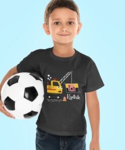 Custom construction Theme Birthday T-Shirts for Kids | Personalized Kids' Party Shirts
