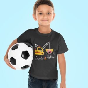 Custom construction Theme Birthday T-Shirts for Kids | Personalized Kids' Party Shirts