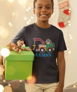 Custom construction Theme Birthday T-Shirts for Kids | Personalized Kids' Party Shirts