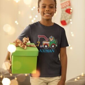 Custom construction Theme Birthday T-Shirts for Kids | Personalized Kids' Party Shirts