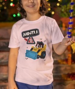 Custom construction Theme Birthday T-Shirts for Kids | Personalized Kids' Party Shirts