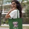 Custom Pet Portrait Zipper Tote Bag | Unique Personalized Gift for Pet Lovers