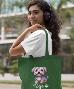 Custom Pet Portrait Zipper Tote Bag | Unique Personalized Gift for Pet Lovers