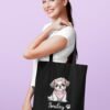 Custom Pet Portrait Zipper Tote Bag | Unique Personalized Gift for Pet Lovers