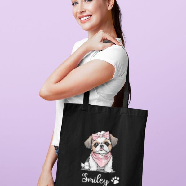 Custom Pet Portrait Zipper Tote Bag | Unique Personalized Gift for Pet Lovers