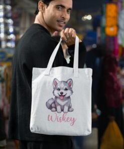 Custom Pet Portrait Zipper Tote Bag | Unique Personalized Gift for Pet Lovers