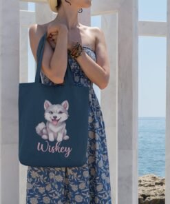 Custom Pet Portrait Zipper Tote Bag | Unique Personalized Gift for Pet Lovers
