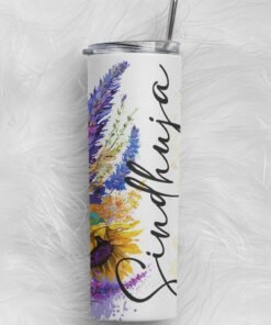 Personalized Custom Name Stainless Steel Tumbler Bottle – Customizable drinkware that keeps drinks hot for 12 hours and cold for 24 hours. Ideal gift for her, featuring a durable, stainless steel design and personalized name option