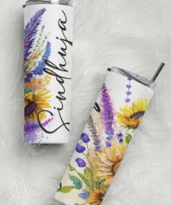 Personalized Custom Name Stainless Steel Tumbler Bottle – Customizable drinkware that keeps drinks hot for 12 hours and cold for 24 hours. Ideal gift for her, featuring a durable, stainless steel design and personalized name option