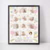 Personalized Baby First Year Photo Collage Wall Frames – Perfect First Birthday Gifts for Baby Boy or Girl