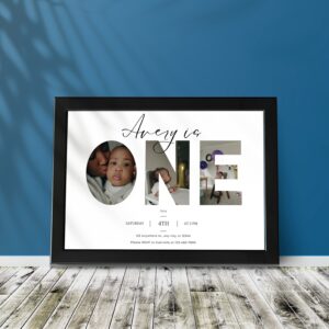 Personalized Baby First Year Photo Collage Wall Frames – Perfect First Birthday Gifts for Baby Boy or Girl