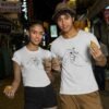 Couple T-Shirts for Pre-Wedding Photo Shoots and Anniversary Gifts - Custom Names