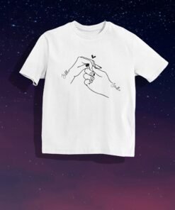 Oversized Couple T-Shirts Custom Names - Personalized Pre-Wedding & Anniversary Gifts