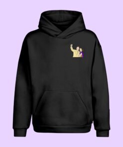 Alternative view of Custom Couple Outline Photo Hoodies – Personalized Matching Hoodies/Sweatshirts for Couples