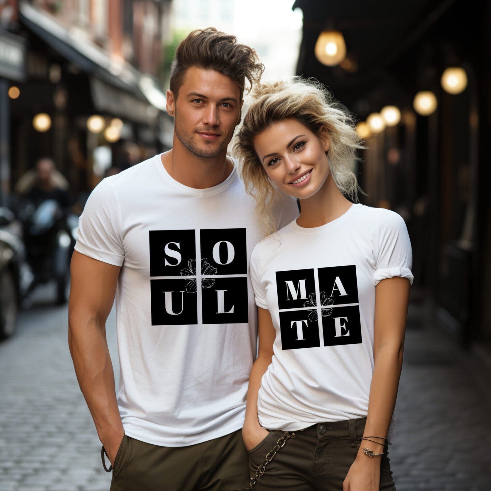 "Soul Mate" Couple T-Shirts – Perfect for Pre-Wedding Photoshoots & Anniversary Gifts